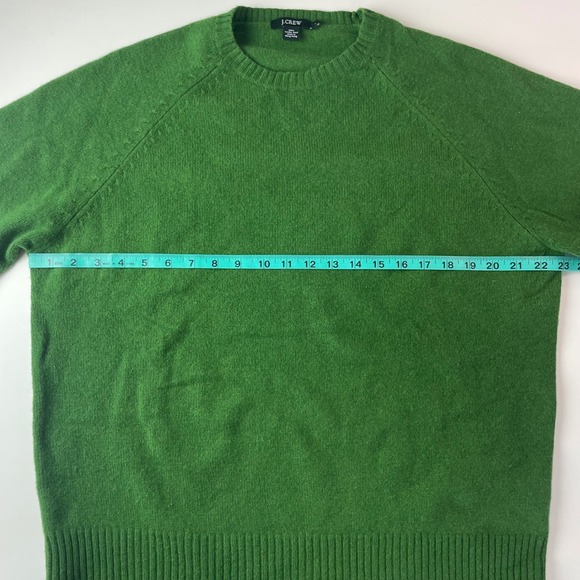 J.Crew Womens Green 100% Lambswool Crewneck Raglan Sweater 70762 Size L - Picture 4 of 10